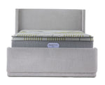 In Full Bloom - Hallie 3-Piece King Upholstered Bed - Light Grey
