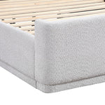 Hallie 3-Piece King Upholstered Bed - Light Grey