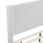 Hallie 3-Piece King Upholstered Bed - Light Grey