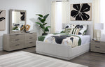 In Full Bloom - Hallie 3-Piece King Upholstered Bed - Light Grey