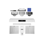 Hauslane Matte White 36" 860 CFM Under Cabinet Range Hood - UC-PS18WHT-36