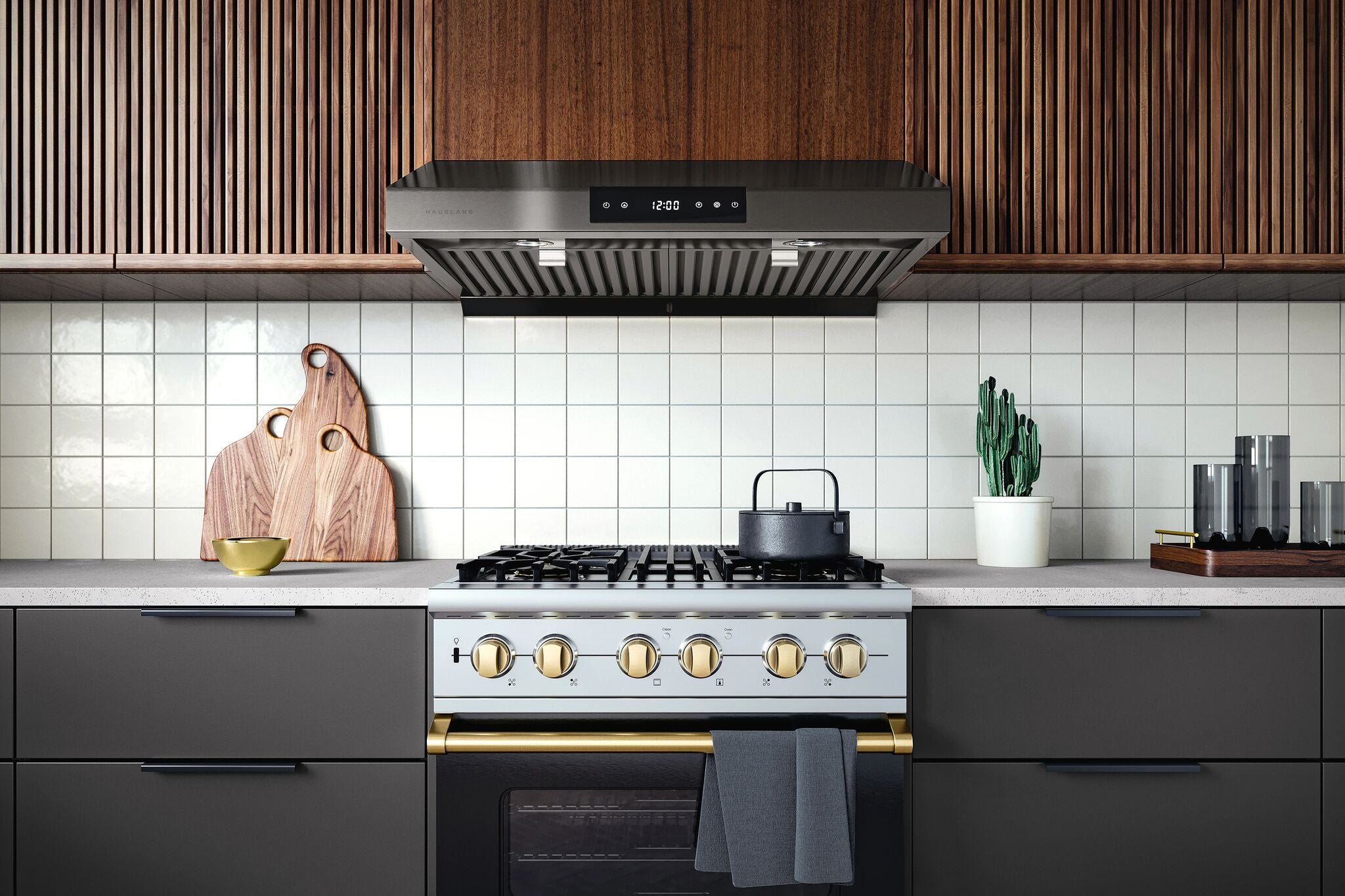 Hauslane Black Stainless Steel 36" 860 CFM Under Cabinet Range Hood - UC-PS18BSS-36