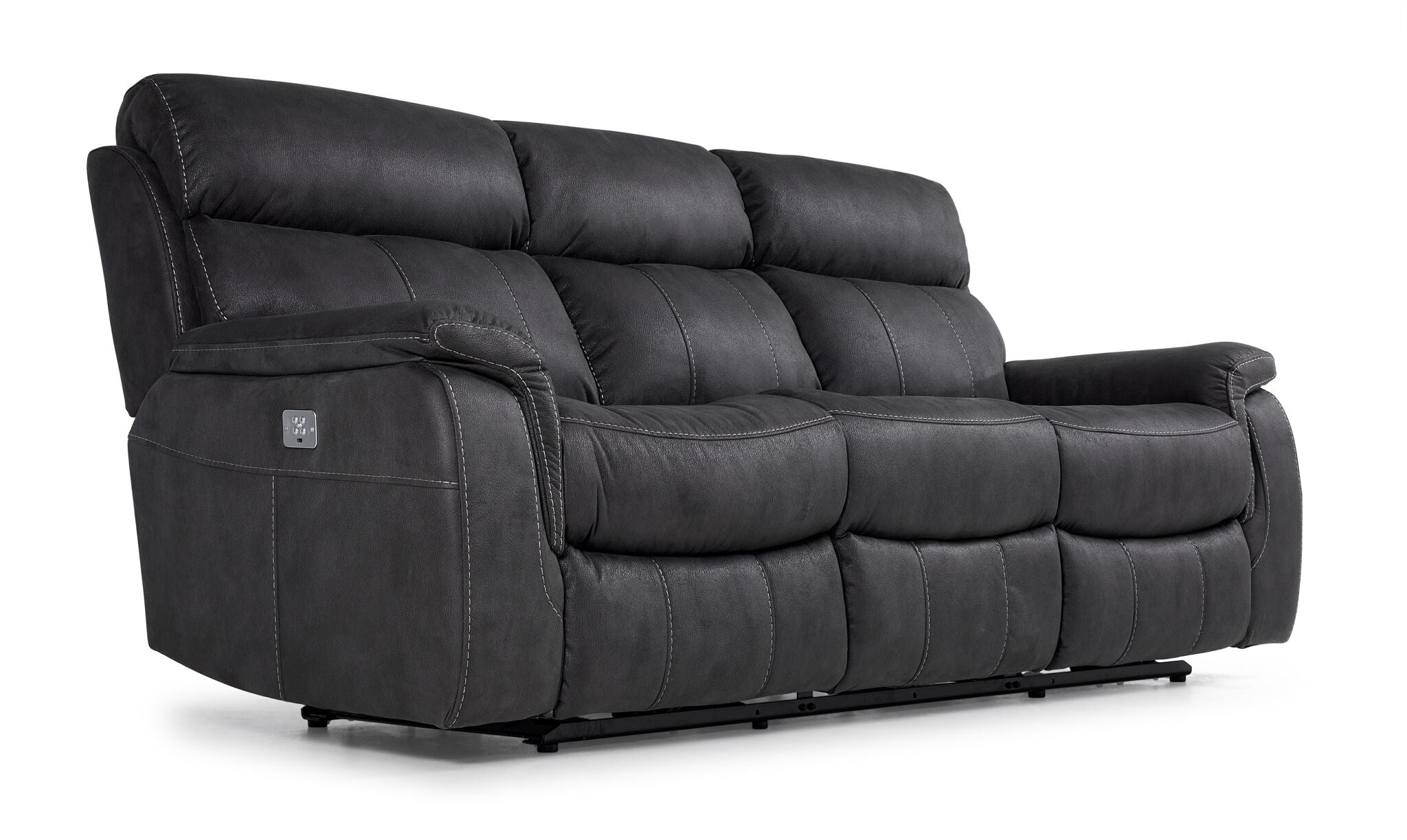 Haven Dual Power Reclining Sofa - Grey