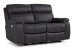 Haven Dual Power Reclining Sofa and Loveseat Set - Grey