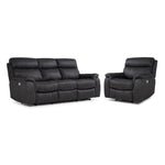 Haven Dual Power Reclining Sofa and Chair Set - Grey
