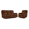 Haven Ens. Sofa et fauteuil inclinables électriques – moka