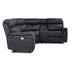 Haven 5-Piece Power Reclining Sectional with Console - Grey