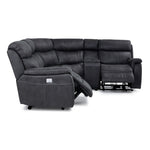 Haven 5-Piece Power Reclining Sectional with Console - Grey