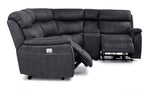 Haven 5-Piece Dual Power Reclining Sectional with Console - Grey
