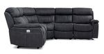 Haven 5-Piece Dual Power Reclining Sectional - Grey