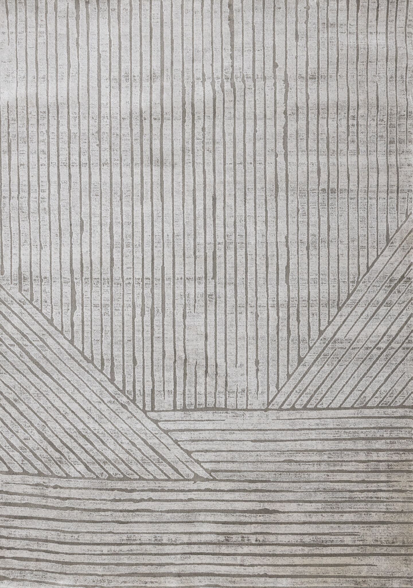 Hayden 6'7" x 9'6" Modern Lines Area Rug - Grey