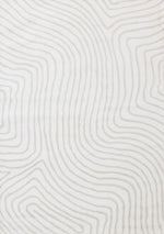 Hayden 6'7" x 9'6" Swirling Lines Area Rug - Grey