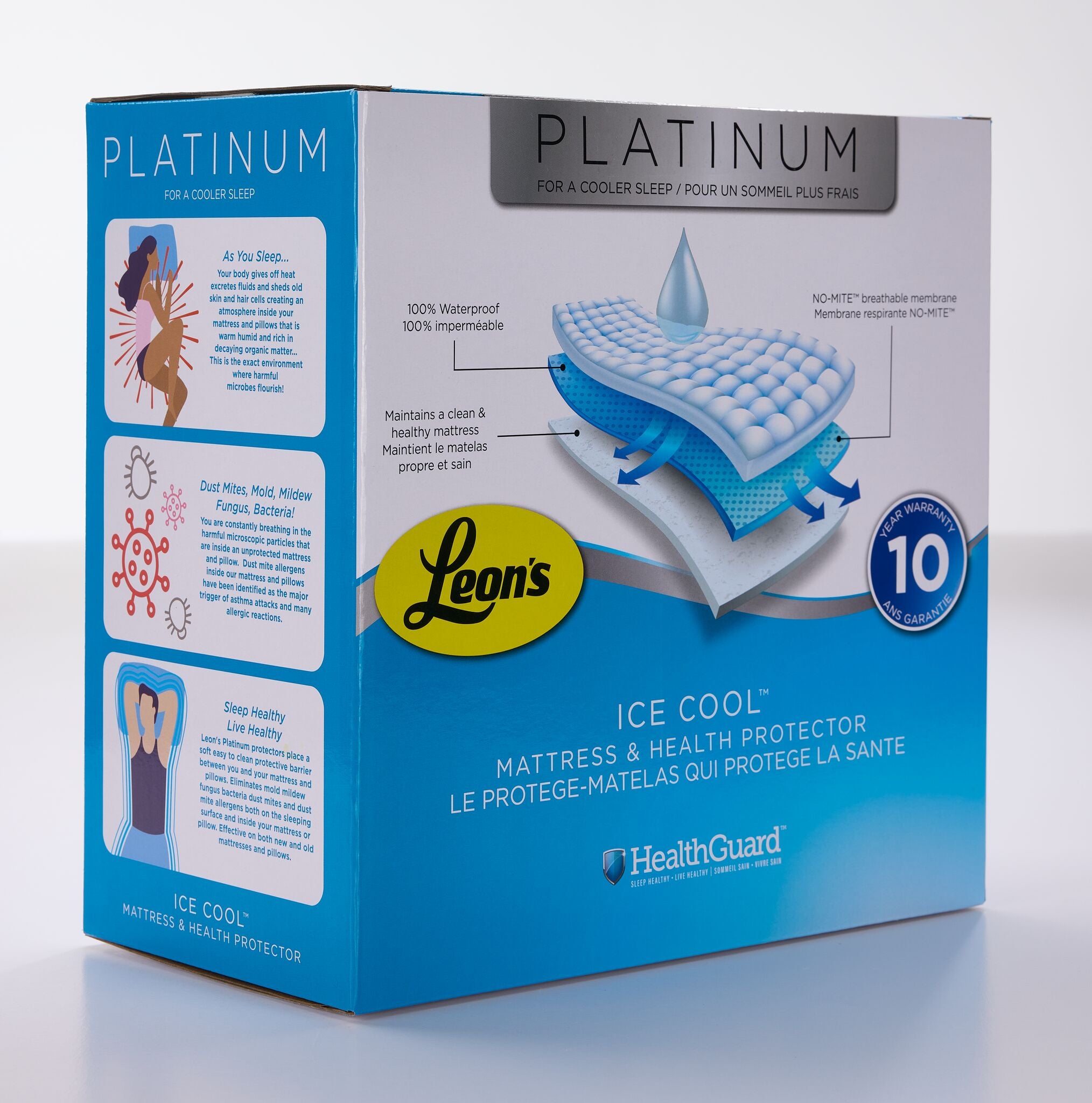 Platinum King Health Guard & Pillow Protectors Set - Ice Cool