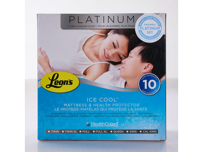 Platinum Ens. Protège-matelas et protège-oreillers double – Ice CoolMC