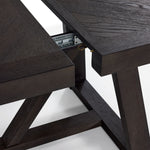 Hearst Extendable Trestle Dining Table - Dark Oak