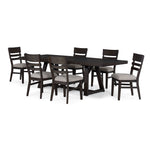 Hearst 7-Piece Extendable Trestle Dining Set - Dark Oak