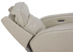 Henry Leather Triple Power Reclining Loveseat - Ivory