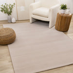 Himalaya 6'7" x 9'6" Striped Geometic Shape Area Rug - Taupe
