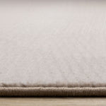 Himalaya 6'7" x 9'6" Striped Geometic Shape Area Rug - Taupe