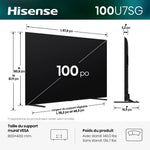 Hisense Téléviseur intelligent 100po QLED MiniDEL IA UHD 4K 165Hz avec GoogleTV – 100U7SG--
