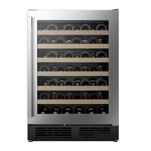 Hisense Stainless Steel Smart 54-Bottle Single Zone Wine Cooler (5.4 cu.ft) - HWS054N6SS