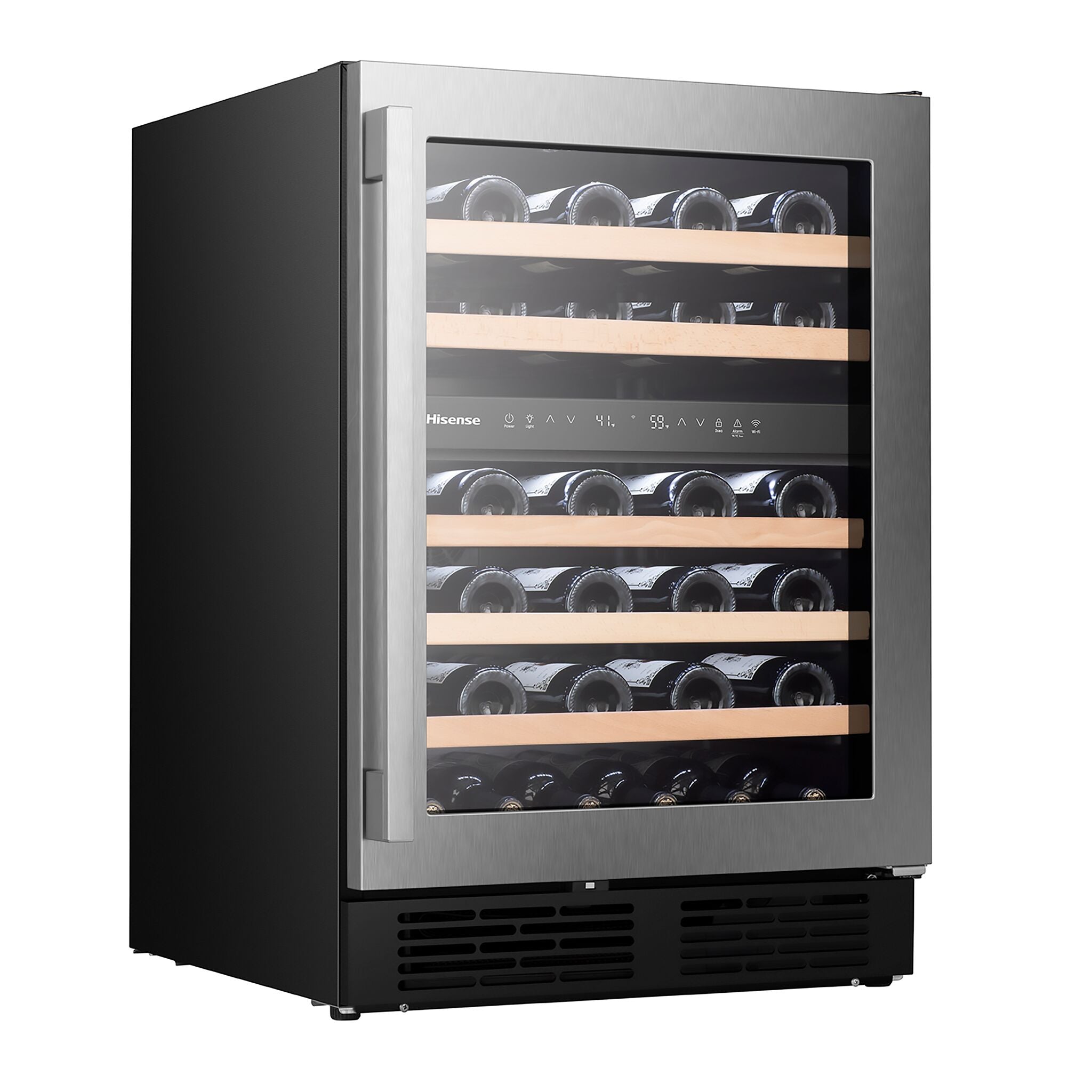 Hisense Stainless Steel Smart 46-Bottle Dual Zone Wine Cooler (4.9 cu.ft.) - HWD046N6SS