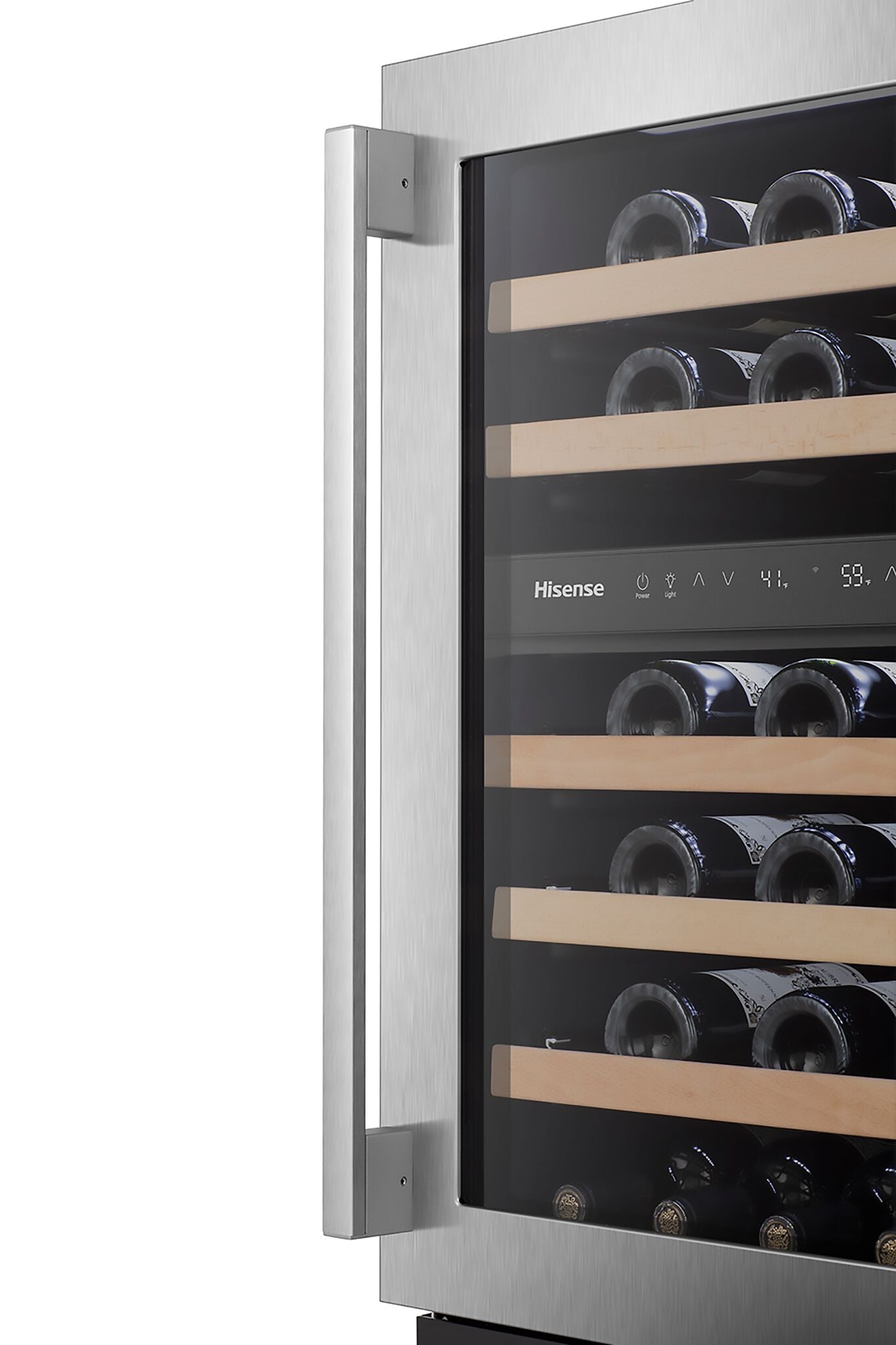 Hisense Stainless Steel Smart 46-Bottle Dual Zone Wine Cooler (4.9 cu.ft.) - HWD046N6SS