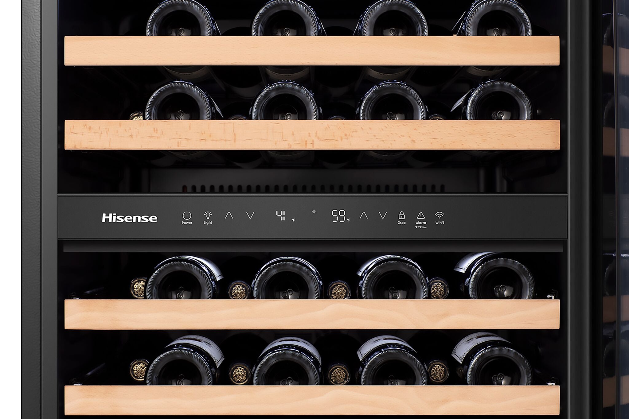 Hisense Stainless Steel Smart 46-Bottle Dual Zone Wine Cooler (4.9 cu.ft.) - HWD046N6SS