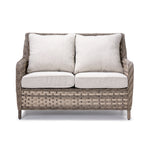 Isla Outdoor Loveseat with Cocktail Table - Grey, Beige
