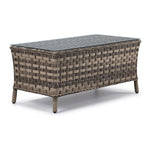 Isla Outdoor Loveseat with Cocktail Table - Grey, Beige