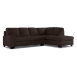 Icon Leather 2-Piece Sectional with Right Facing Chaise - Mocha