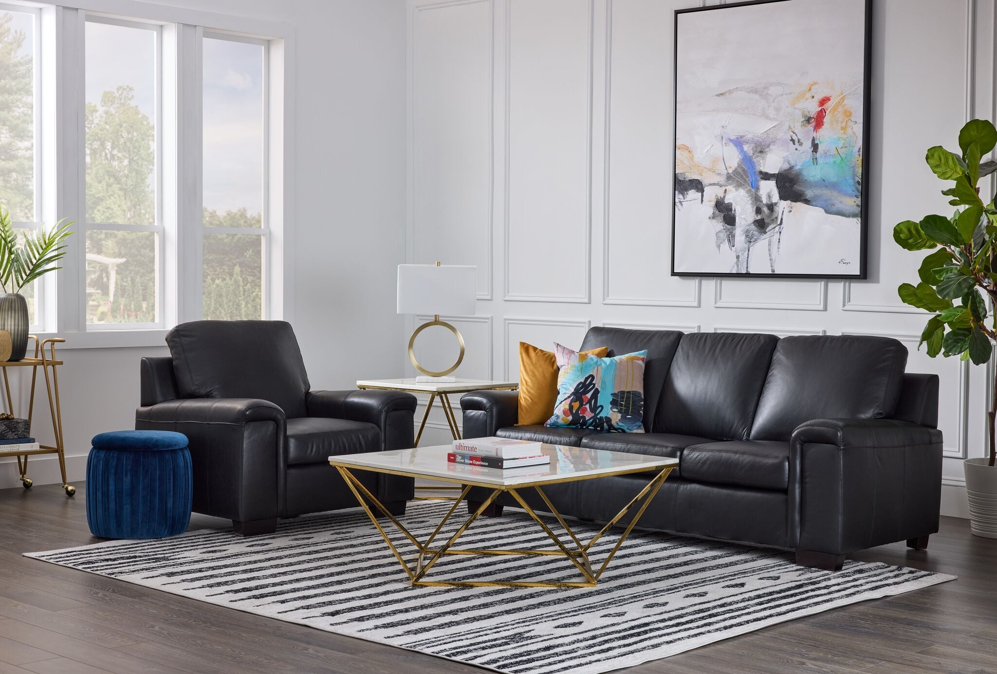 Icon Leather Chair - Black