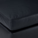 Icon Leather Ottoman - Black