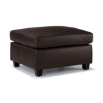 Icon Leather Ottoman - Mocha