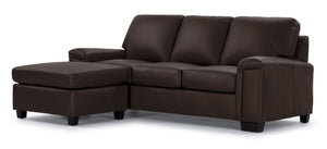 Icon Sofa avec fauteuil allongé en cuir - moka