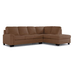 Icon Leather 2-Piece Sectional with Right Facing Chaise - Saddle