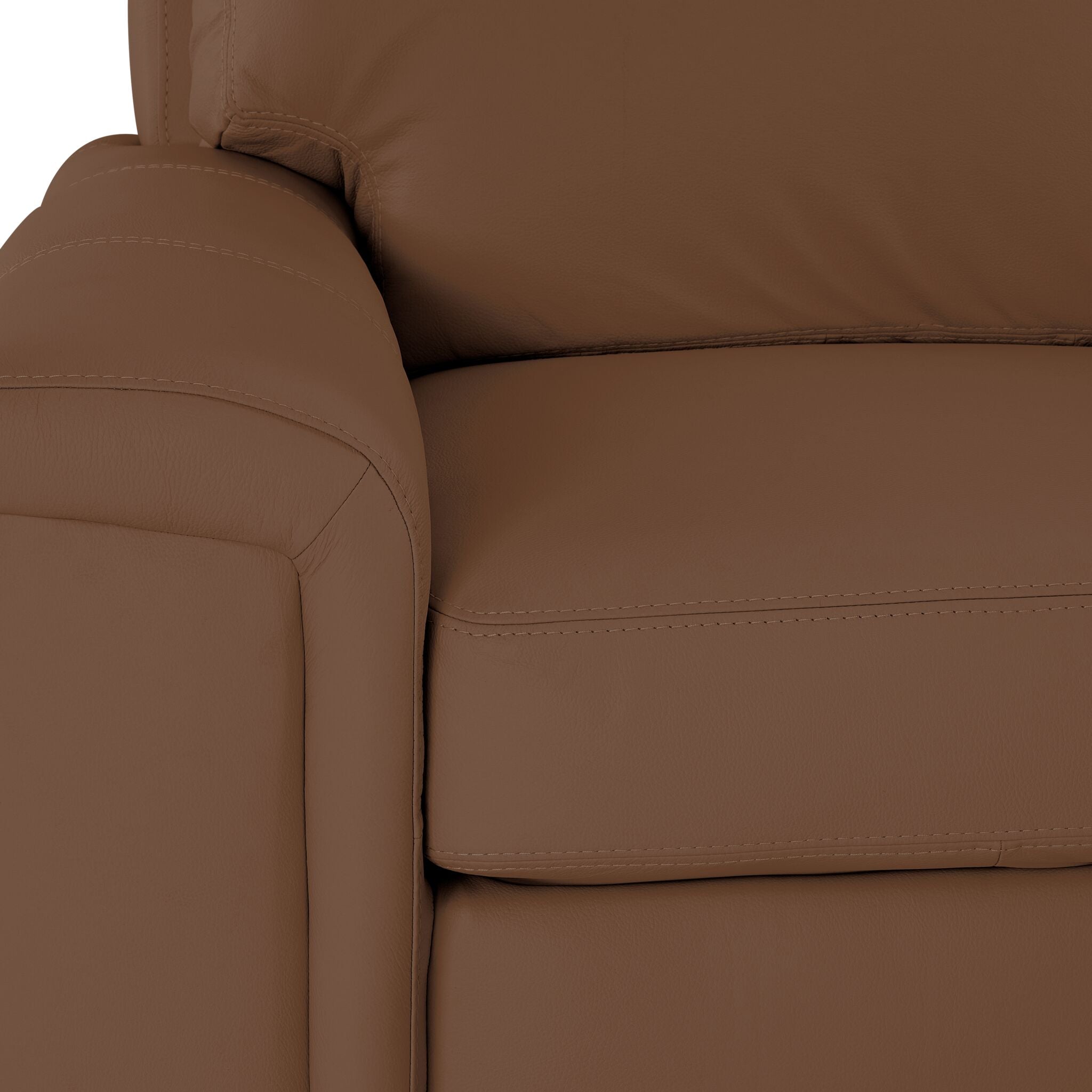 Icon Leather 2-Piece Sectional with Left Facing Chaise - Saddle