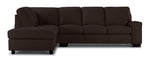 Icon Leather 2-Piece Sectional with Left Facing Chaise - Mocha