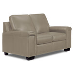 Icon Leather Loveseat - Cloud Grey