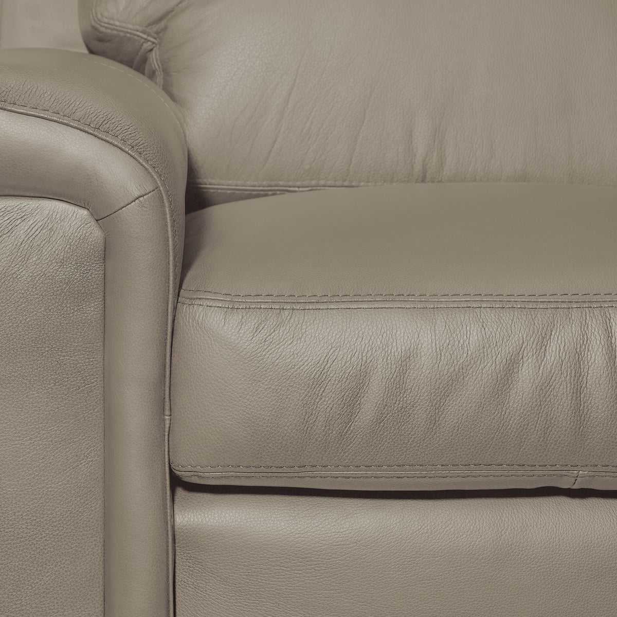 Icon Leather Sofa, Loveseat and Chair Set - Cloud Grey