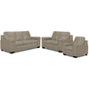 Icon Ens. Sofa, causeuse et fauteuil en cuir - gris nuage