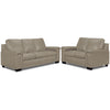 Icon Ens. Sofa et causeuse en cuir - gris nuage