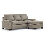 Icon Leather Sofa Chaise - Cloud Grey