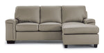 Icon Leather Sofa Chaise - Cloud Grey