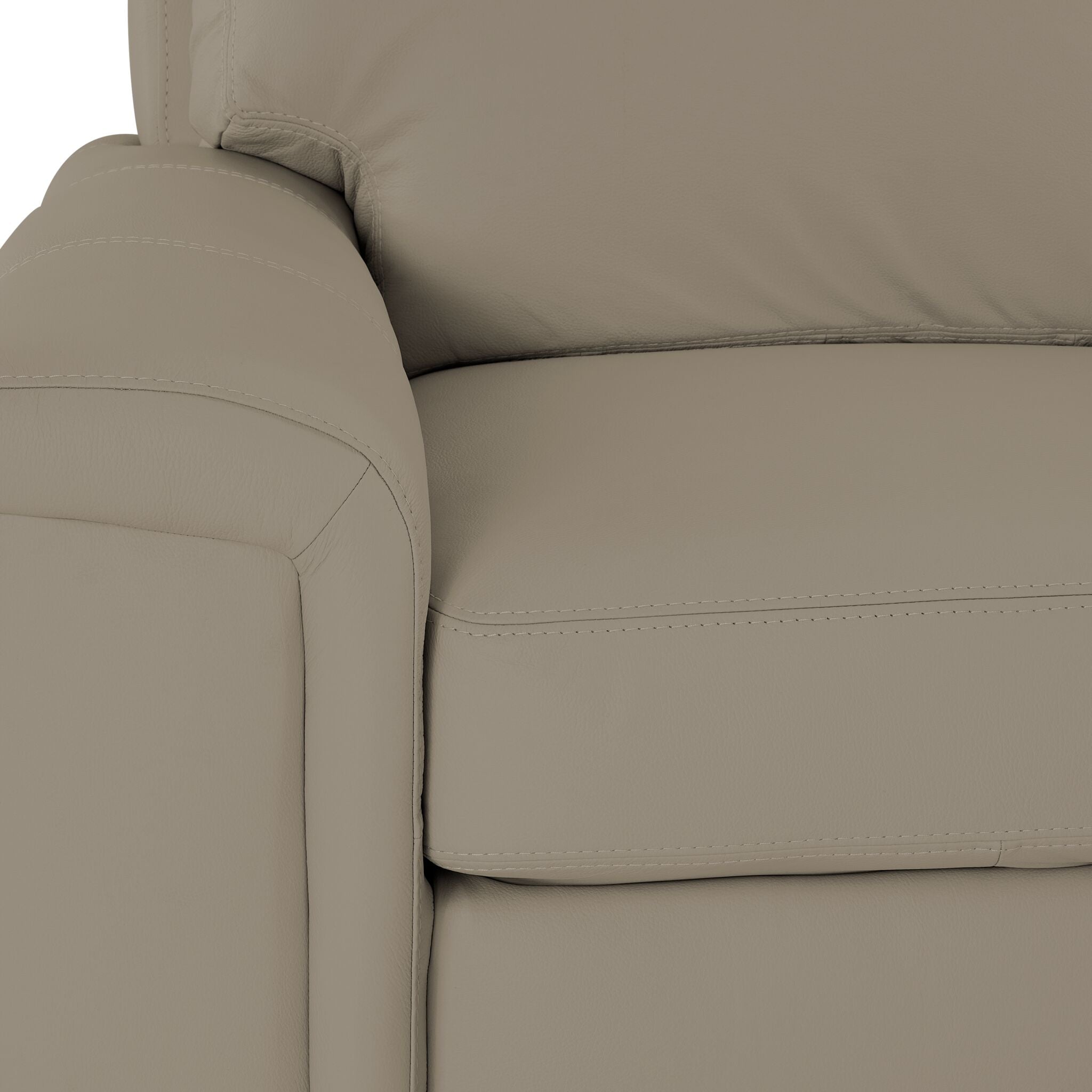 Icon Leather 2-Piece Sectional with Left Facing Chaise - Cloud Grey