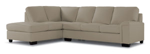 Icon Sectionnel en cuir 2 mcx avec fauteuil allongé à gauche - gris nuage