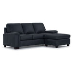 Icon Leather Sofa Chaise - Navy