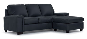 Icon Sofa avec fauteuil allongé en cuir - marine