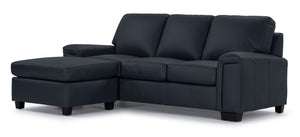 Icon Sofa avec fauteuil allongé en cuir - marine