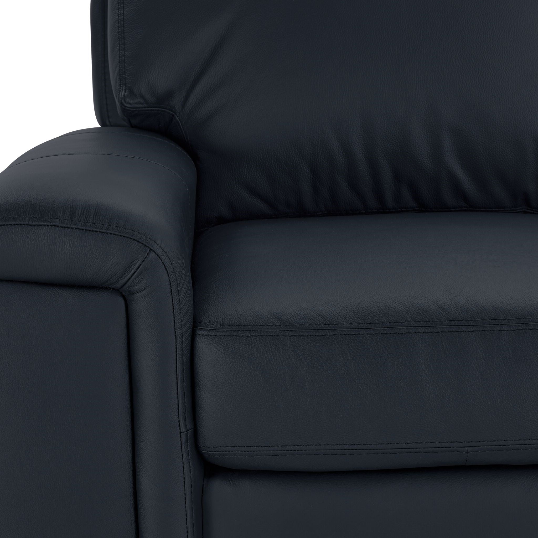 Icon Leather Sofa Chaise - Navy